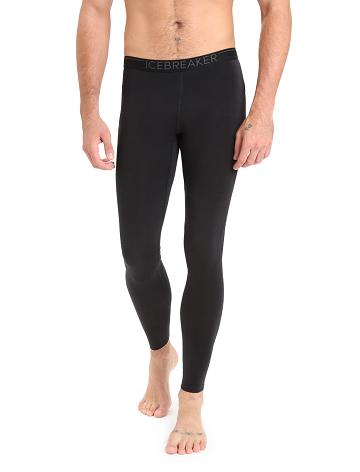 Base Layers Icebreaker BodyfitZone™ Merino 200 Zone Thermal Leggings Homme Noir | FR 1373XYUF